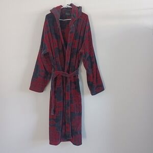 Pendleton Robe Mens XL-XXL Burgundy Southwestern Navajo Terry Cloth Heavyweight